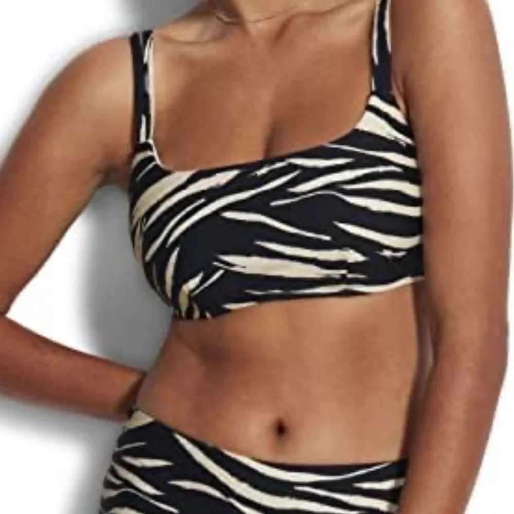 Seafolly Black and White Bikini Top - Picture 1 of 4